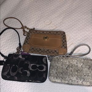 Authentic coach wristlets